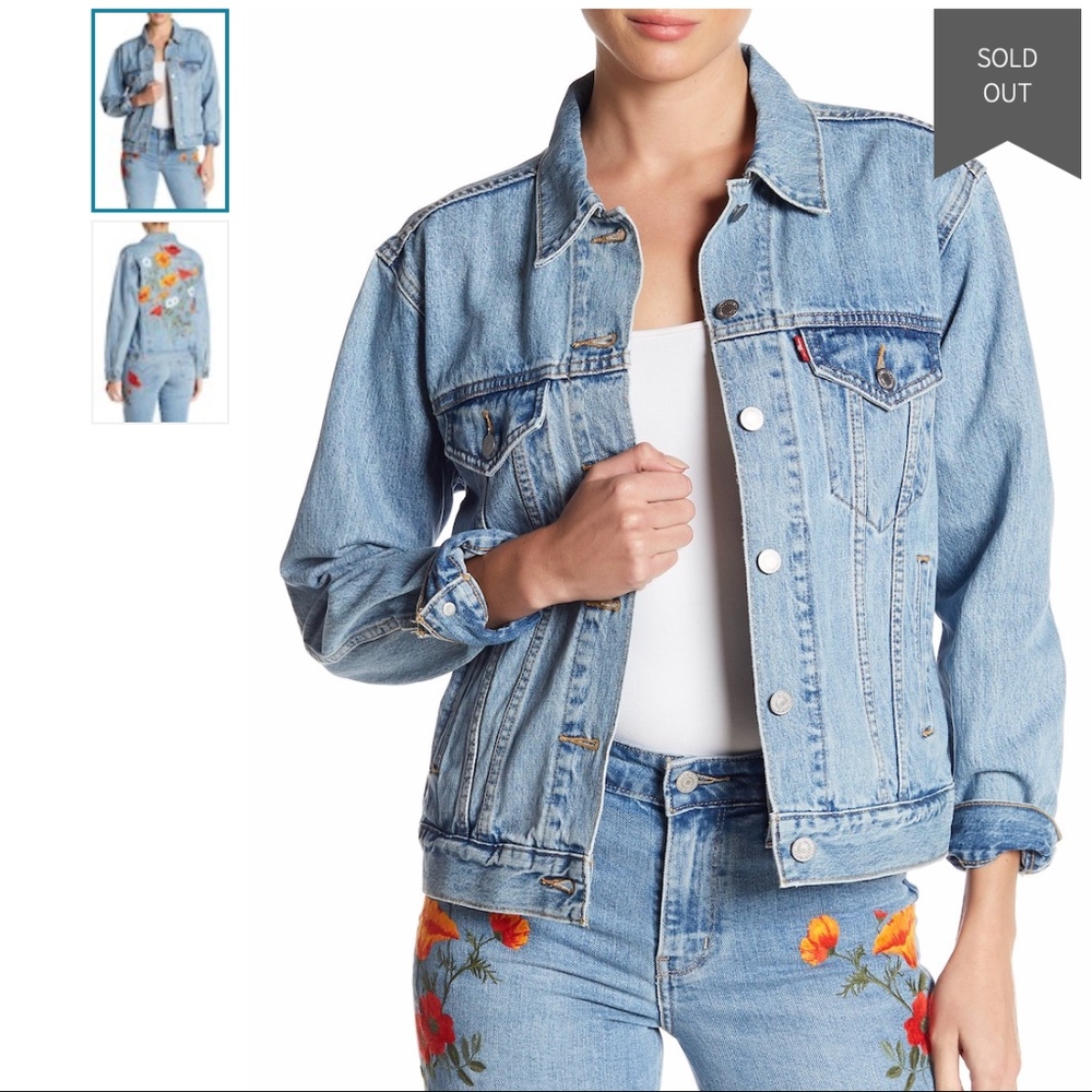 *ONLY 1 LEFT* NWT Levi's | Wildflower Denim Jacket - Picture 4 of 5